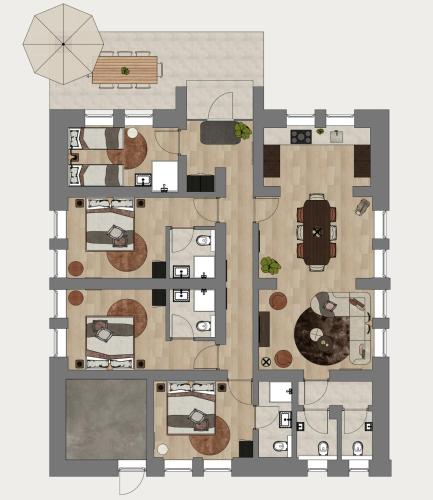 4 bedrooms, 5 beds
