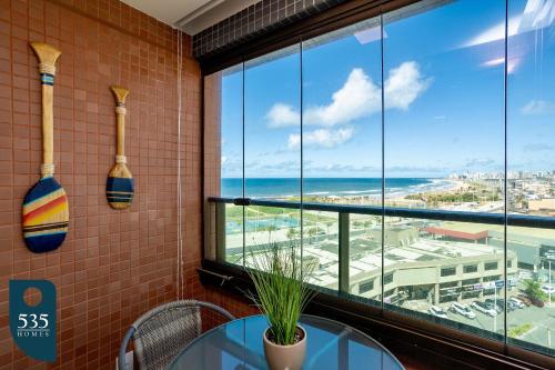 شرفة/ تراس, Apartamento 2Quartos Vista Mar na Orla de Salvador in Itaigara