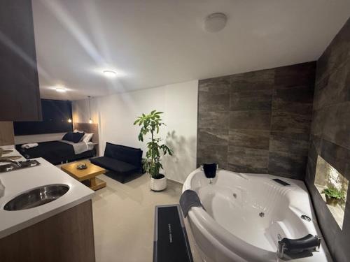 Apto con Jacuzzi Privado y Cama Doble