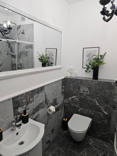 Bathroom, Pokoje De Lux 104 in Niemce