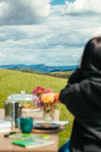 Houten Vakantiewoning ReisnaarPolen royaal ontbijt, sauna en Hottub - Accommodation - Czarna Góra