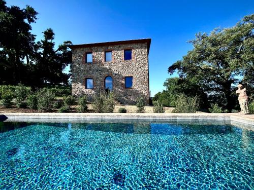 外部景觀, Luxury Villa Overlooking Val D'orcia in 羅卡斯特拉達