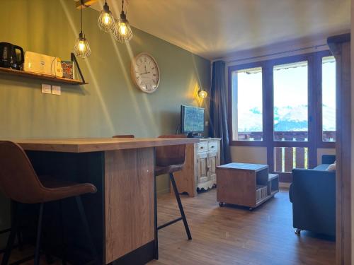 Appartement cosy 2 pièces au pied des pistes, balcon vue sur Mont Blanc - FR-1-329-102 - Location saisonnière - La Plagne-Tarentaise