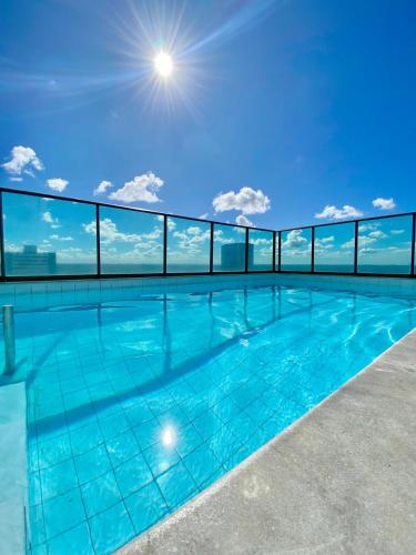 Flat com vista do mar perto do shopping e aeroporto