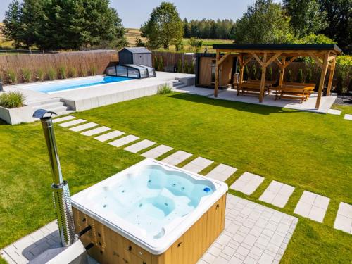 Przystań Roztocze 176 podgrzewany basen sauna jacuzzi bilard 14 osób