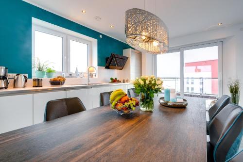 مطبخ, Luxusferienwohnung BalticLounge 1 in Olpenitz