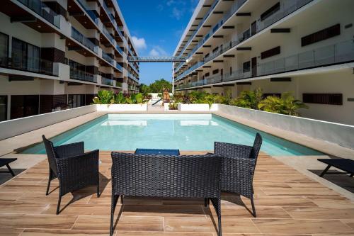 Apartamento en H living con gym & albercas, Cancún