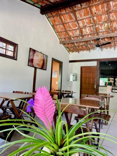 레스토랑, Pousada Villa das Palmeiras in 매그후인호스 비치