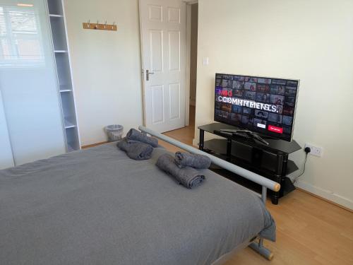 Comfortable and Peaceful 2 Bedroom Flat with Shared Bathroom and Kitchen Close to Manchester Airport, Манчестер (фото 5)