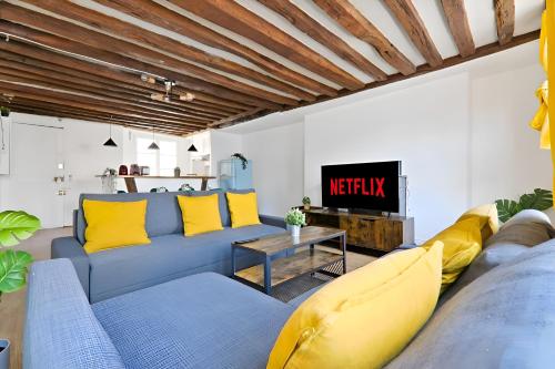 Musee du Louvre 5 Luxurious Apartment 1 BR-6P Free Netflix