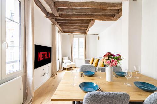 Appartement Quartier Fontaine Chatelet Les Halles Free Netflix - image 4