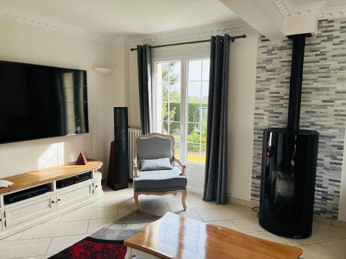 Iekārtas, Gîte normand climatisé avec piscine privée (Gite normand climatise avec piscine privee) in Conde-sur-Seulles (Lower Normandy)