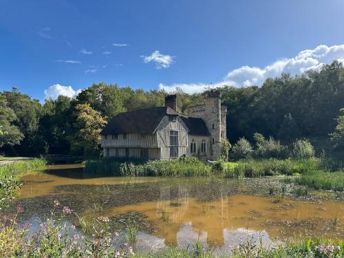 Quirky Castle on a lake in East Sussex in Cross In Hand