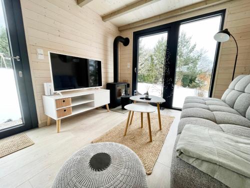 Közös társalgó / TV, Tiny House Ještěd (Tiny House Jested) in Vesec