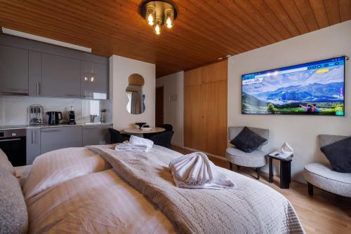 Luxe Davos Studio Central Walk to Lifts in Davos, Schweiz