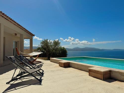 Swimming pool, Villa Casa Bianca Sagone Piscine privee et Vue mer Familiale in Vico