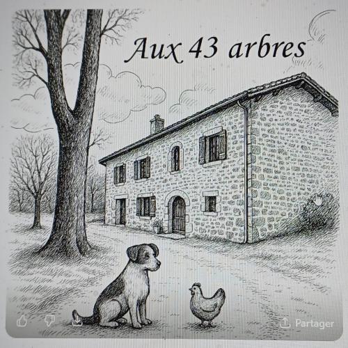 Aux 43 arbres Gîte Tilleul (Aux 43 arbres Gite Tilleul) in Saint Georges-Lagricol ciems