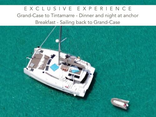 Tintamarre exclusive dinner and night at anchor