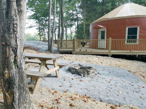 . Riverside Mongolian Yurt Glamping Retreat for Six in Virginia