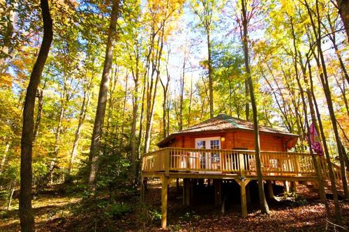 Romantic Yurt Getaway with a Private Hot Tub near Beckley, West Virginia, Hico