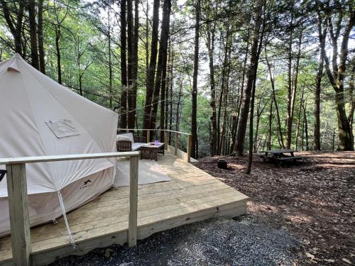 Amazing Equipped Bell Tent Nestled Among Nature in New York · Sundown