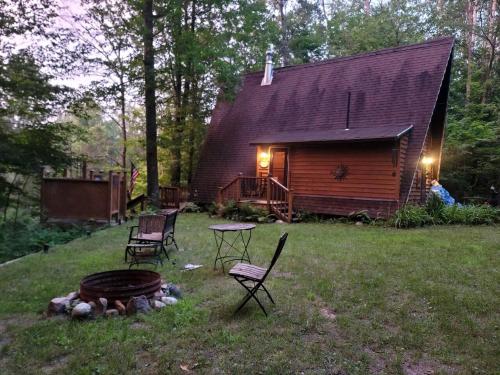 Secluded A-Frame Cabin with Private Riverfront on Little Manistee River near Tustin, Michigan in Luther (MI)