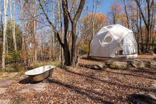 Cozy Unique Dome for a Romantic Glamping Getaway on a Private Farm in Woodridge, New York in Mountain Dale