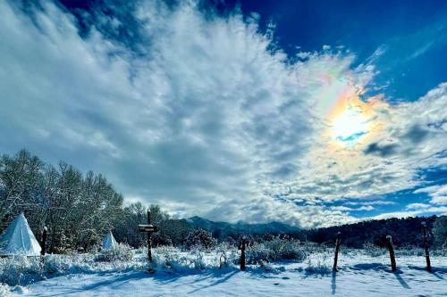 Studio Cabin Suite on Organic Farm Stay near Taos, New Mexico in Arroyo Seco