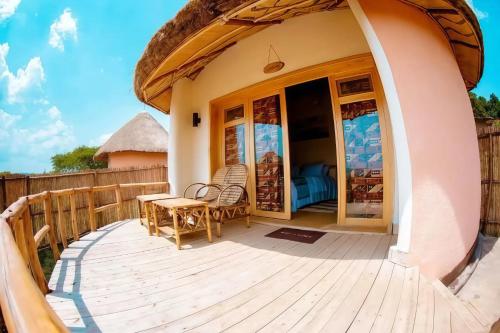 Pohled zvenku, Muhazi Flowers Beach & Resorts in Est