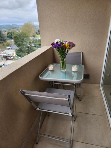 Balcony/terrace, Dpto full equipado,dormitorio en suite en Valdivia in Valdivia