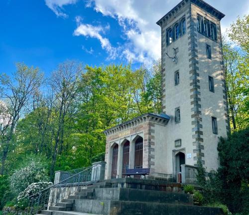 景觀, Ferienwohnung Auszeit am Schlossberg in 迪波爾迪斯瓦爾德