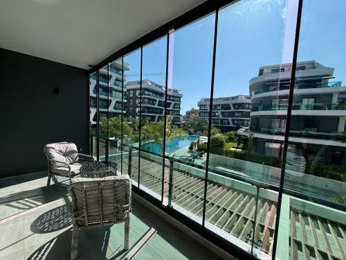 Bright Flat with Pool & Private Beach 750m to Sea, Alanya (fotografie 9)