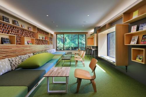 Shared lounge/TV area, SHIN 湯治 HOTEL LULUD in Nakanojo
