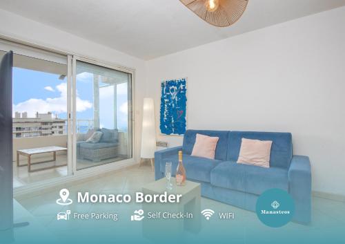 5mn Monaco - Terrasse vue mer - Parking - EA 1