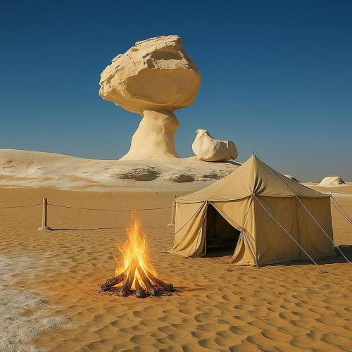 White desert safari in Egypt in Bawiti