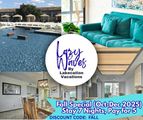 Lazy Waves-private 2 Bd2ba Wpool Access-sleeps 6