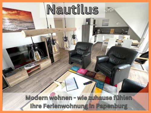 Serviced Apartment " Nautilus " Papenburg Großer Balkon Einbauküche Neubau 74 qm Free Wifi 2 Schlafzimmer