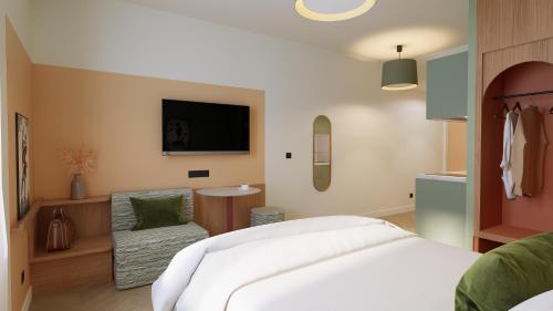 1 double bed, 1 sofa bed