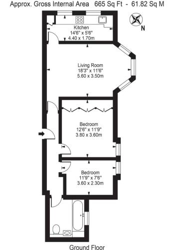 2BR Apartment W3 Free Parking GroundFloor Sleeps 6, London (photo 9)