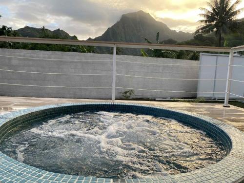 อ่างแช่น้ำร้อน, Moorea Villa Tea in ฟาเรฮัว