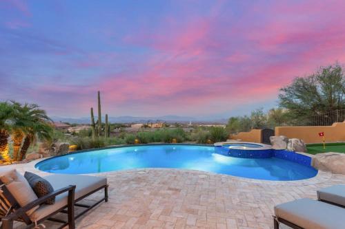Kilátás, 5BR, 3 Den Oasis with Pool, Hot Tub and Fountain Views in Fountain Hills