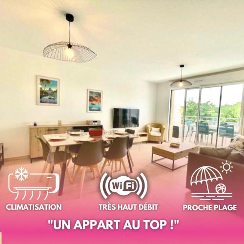 Le Flamingo - Plage à 300 m - Terrasse - Climatisation - Location saisonnière - Narbonne