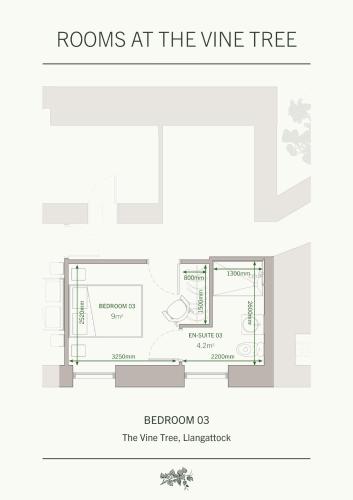 Stāva plāns, Rooms at The Vine Tree in Llangattock