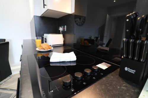 köök, Perfect 4 BR flat, sleeps 8 in Chapelhall