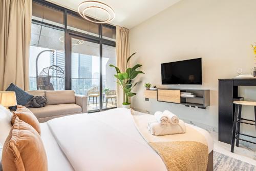 Charming Studio - Full Canal Views - 5 min walk from ADGM, Cleveland and Galleria - Perfect for Corp in Al Maryah -saari