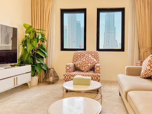 Royal Escape Burj Khalifa View 2BR in Downtown Dubai, Dubaj (fotografie 5)