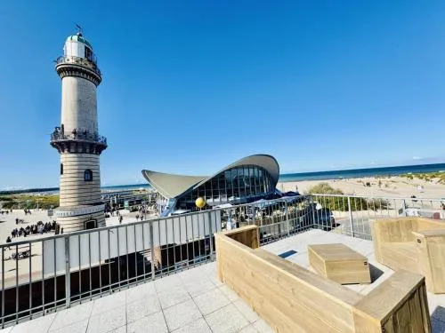 Promenadenblick/Ausguck in Warnemünde, Deutschland