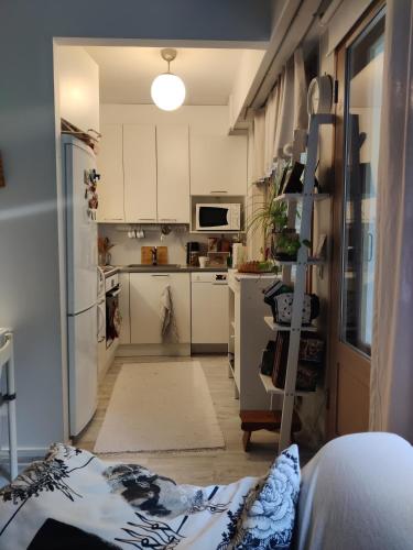 Kitchen, Lapin lomakoti yliopiston lahella in Ahkiomaa