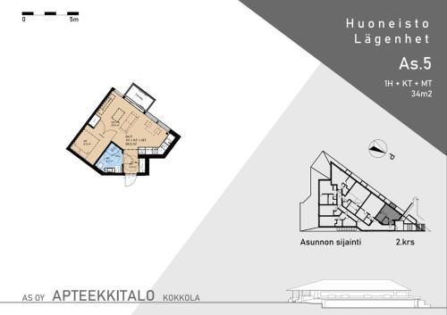 แผนผังชั้น, Central Apartment for 2 in คอกโกลา คาเลอบี