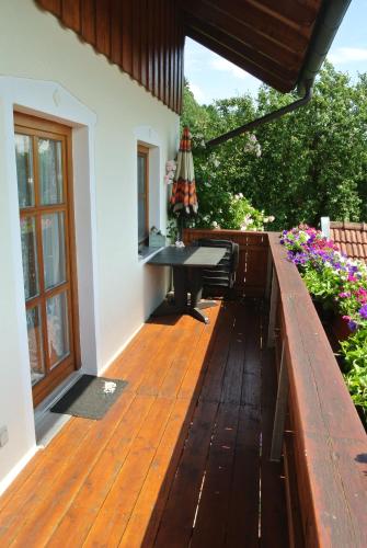 Balcony/terrace, Haus Am Waldrand - Ferienwohnung Augustin in Grafenau